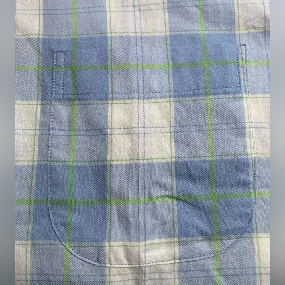 NWT Peter Millar Rosemont Summer Soft Shirt Cottage Blue Plaid Soft Cotton M - Picture 5 of 13